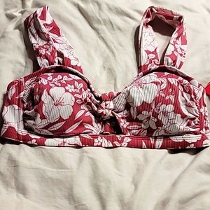 NWT UNDERWIRE FREE WIDE STRAP PADDED SWIM YOGA BRA SPORTS TOP D/DD